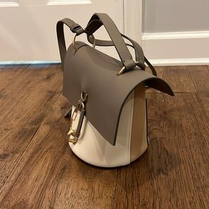 Zac Zac Posen Tri Colored Crossbody Bucket Bag
